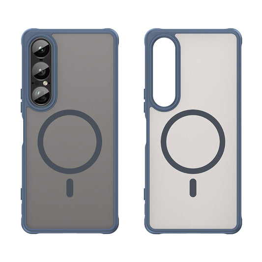 Capa MagSafe para Sony Xperia 1 VII, Techsuit, HaloFrost II, Azul Marinho