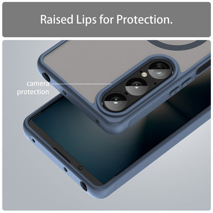 Capa MagSafe para Sony Xperia 1 VII, Techsuit, HaloFrost II, Azul Marinho
