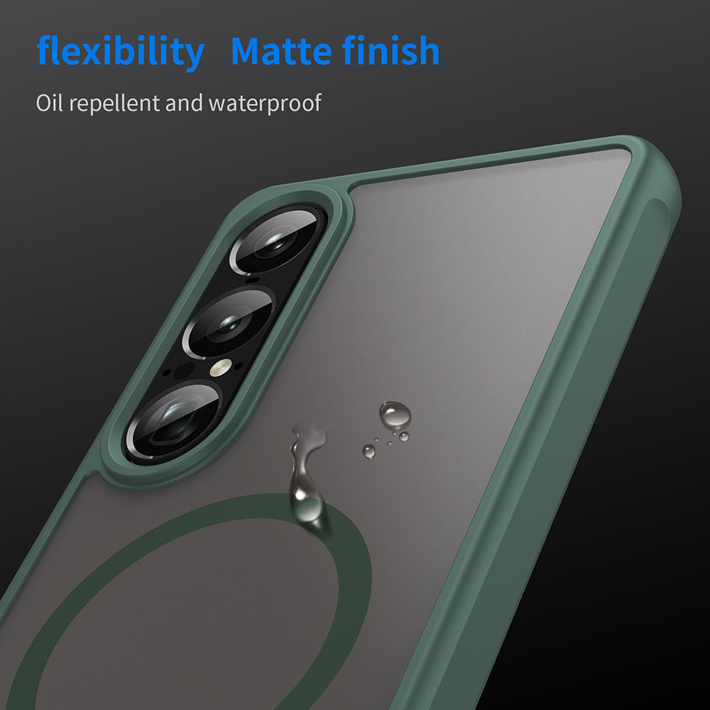 Capa MagSafe para Sony Xperia 1 VII, Techsuit, HaloFrost II, Verde