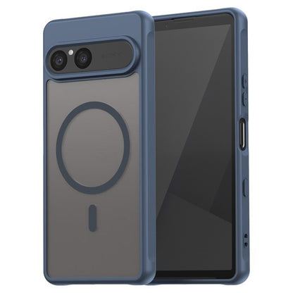 Capa MagSafe para Sony Xperia 10 VII, Techsuit, HaloFrost II, Azul-marinho