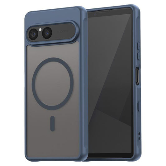 Capa MagSafe para Sony Xperia 10 VII, Techsuit, HaloFrost II, Azul-marinho