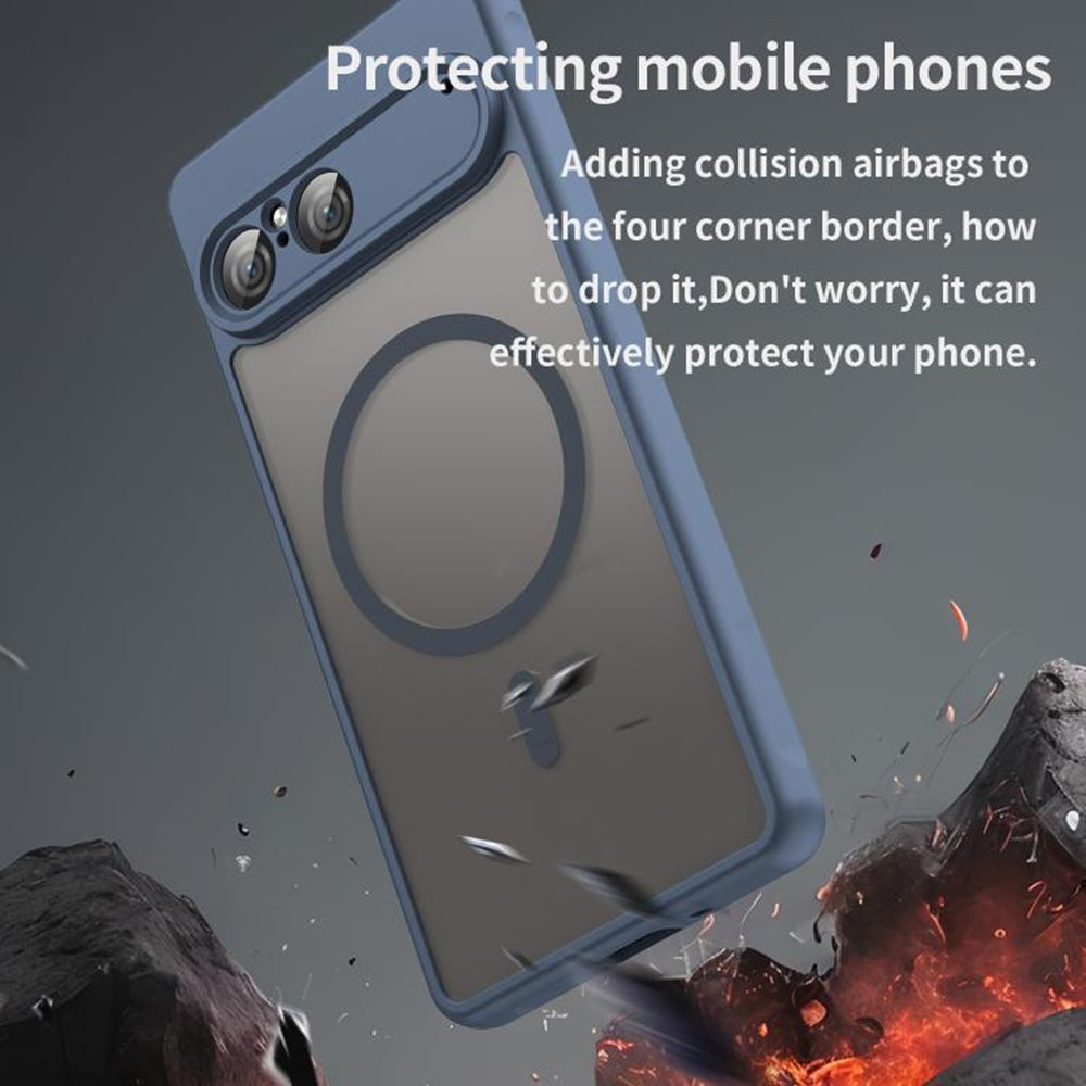 Capa MagSafe para Sony Xperia 10 VII, Techsuit, HaloFrost II, Azul-marinho