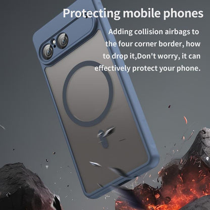 Capa MagSafe para Sony Xperia 10 VII, Techsuit, HaloFrost II, Azul-marinho