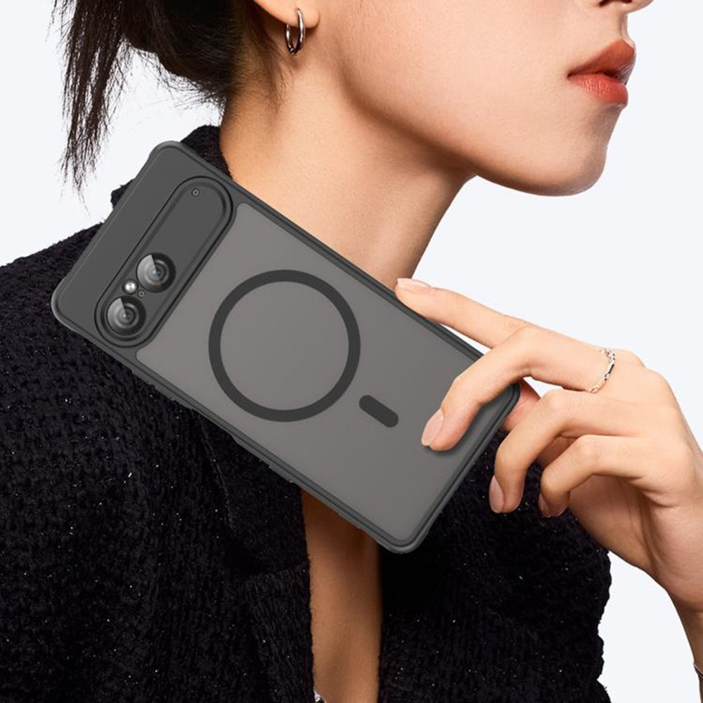 Capa MagSafe para Sony Xperia 10 VII, Techsuit, HaloFrost II, Preta