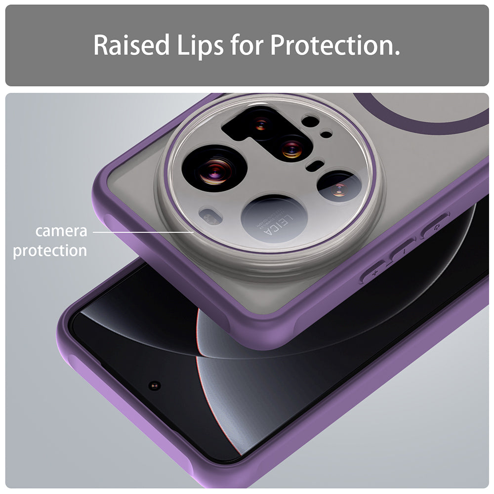 Capa MagSafe para Xiaomi 15 Ultra, Techsuit, HaloFrost II, Roxo