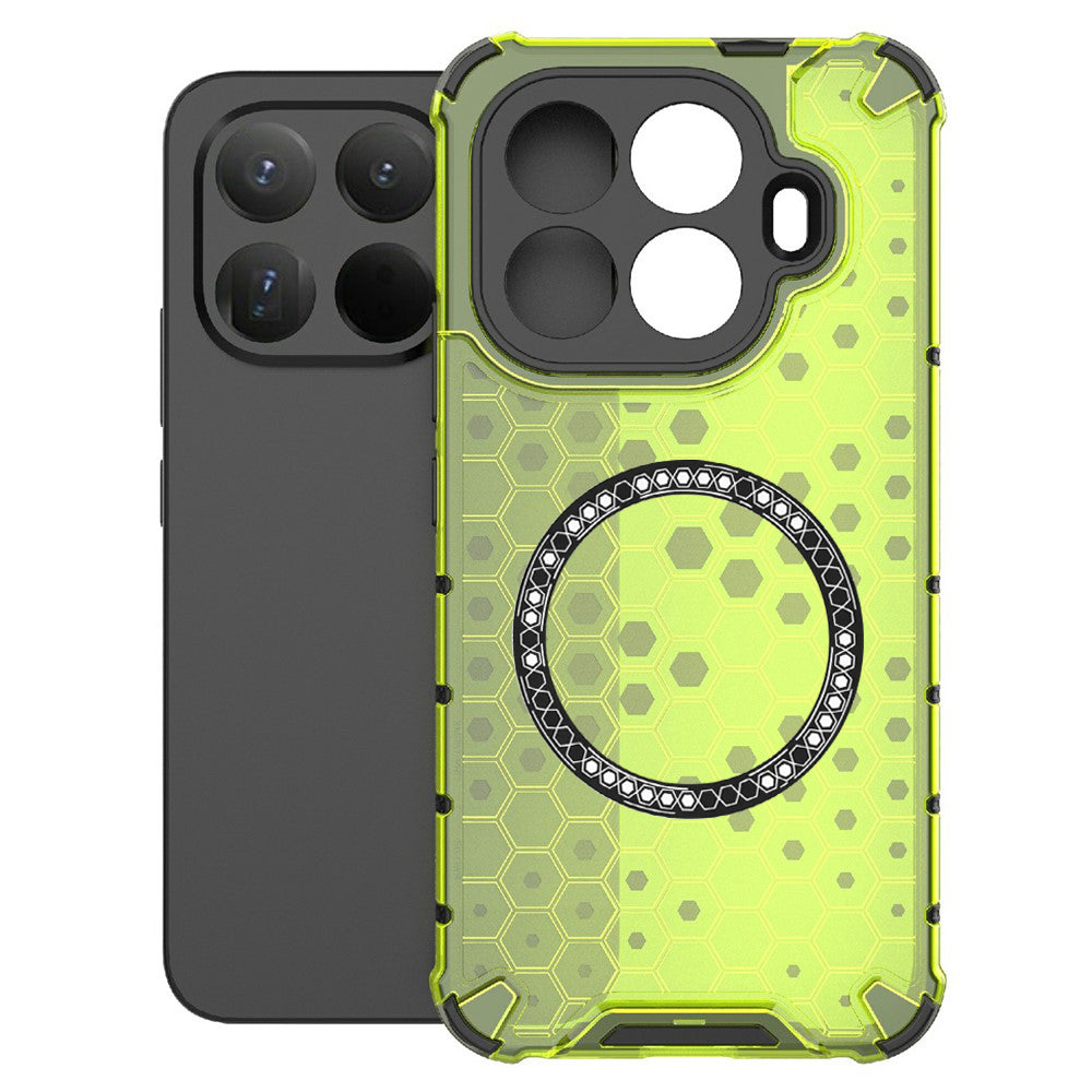 Capa MagSafe para Xiaomi 15T Pro, Techsuit, HoneyComb Shield, Verde