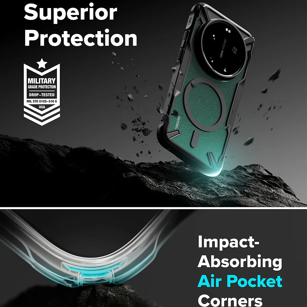 Capa MagSafe para Xiaomi 17 Ultra, Ringke, Fusion X, Preta