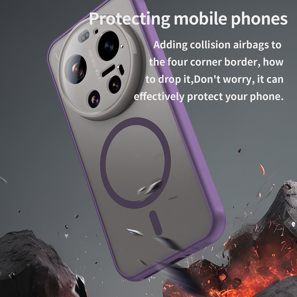 Capa MagSafe para Xiaomi 17 Ultra, Techsuit, HaloFrost II, Roxo