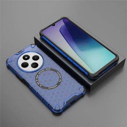 Capa MagSafe para Xiaomi Poco C75 / Redmi 14C, Techsuit, HoneyComb Shield, Azul