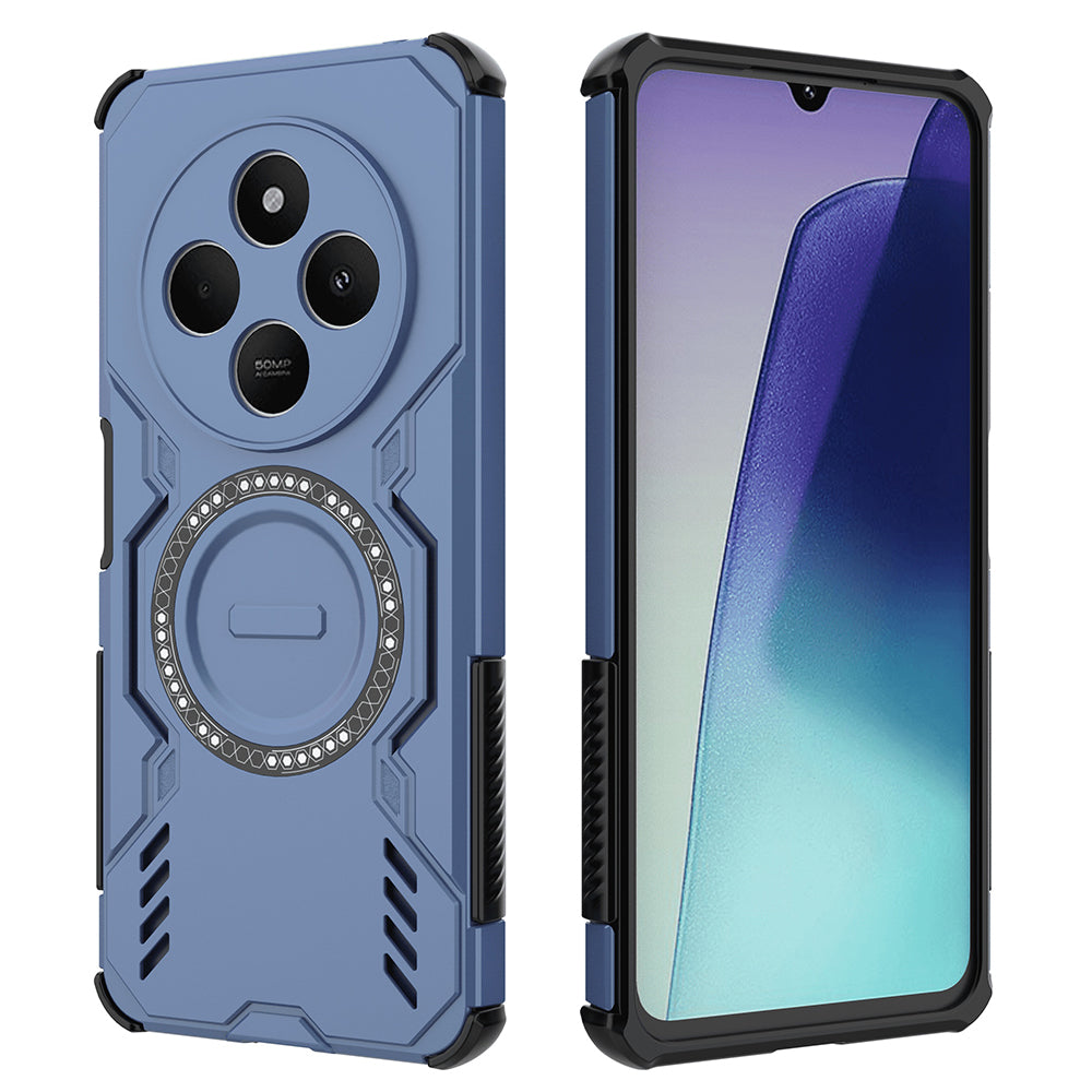 Capa MagSafe para Xiaomi Poco C75 / Redmi 14C, Techsuit, ArmorMag, Azul