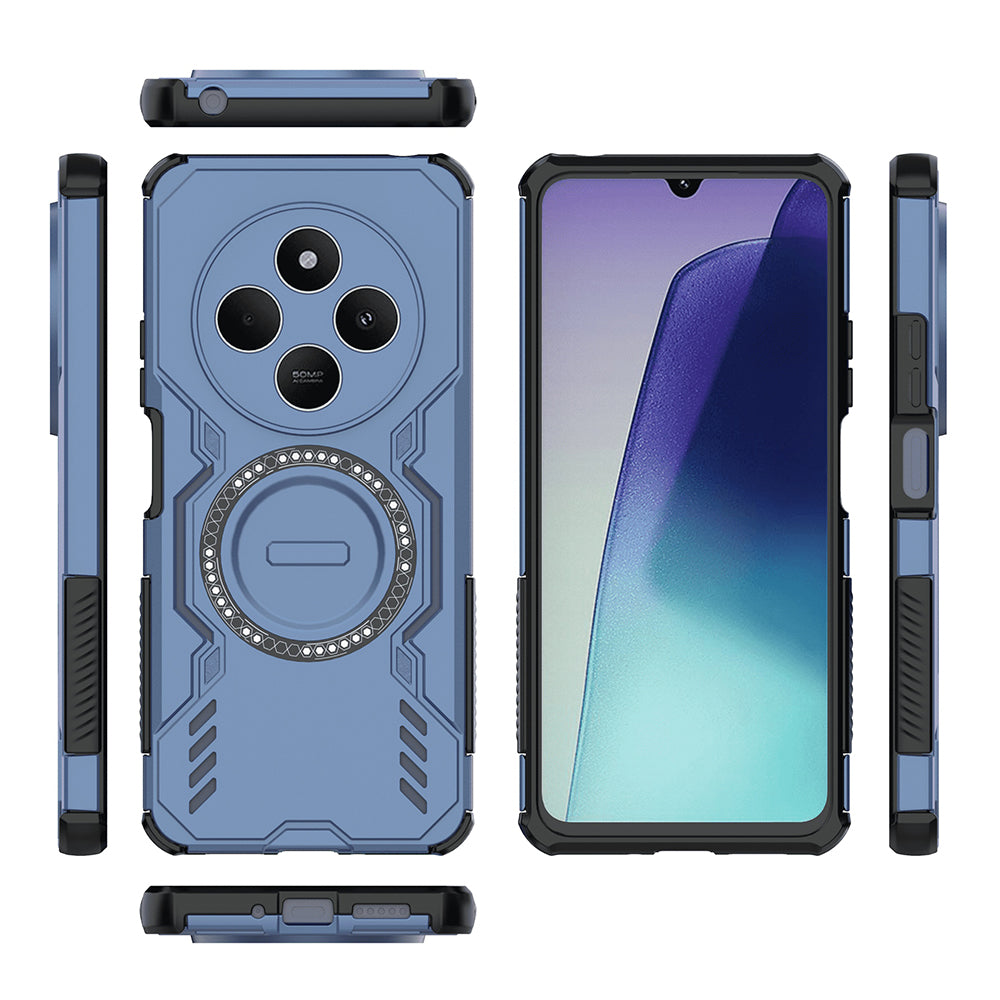 Capa MagSafe para Xiaomi Poco C75 / Redmi 14C, Techsuit, ArmorMag, Azul
