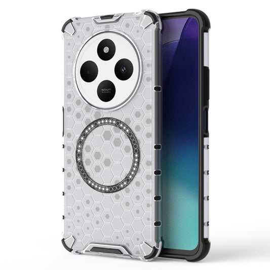 Capa MagSafe para Xiaomi Poco C75 / Redmi 14C, Techsuit, HoneyComb Shield, Branca