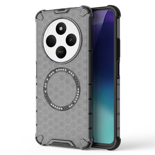 Capa MagSafe para Xiaomi Poco C75 / Redmi 14C, Techsuit, HoneyComb Shield, Preta