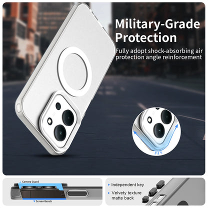 Capa MagSafe para Xiaomi Poco C85 4G / Redmi 15C 5G / 15C 4G, Techsuit, CandyCase, Branca