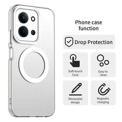 Capa MagSafe para Xiaomi Poco C85 4G / Redmi 15C 5G / 15C 4G, Techsuit, CandyCase, Branca