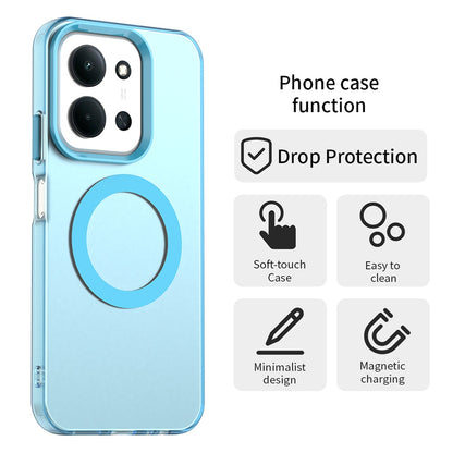 Capa MagSafe para Xiaomi Poco C85 4G / Redmi 15C 5G / 15C 4G, Techsuit, CandyCase, Azul