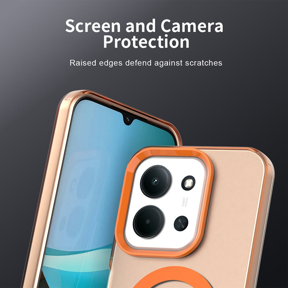 Capa MagSafe para Xiaomi Poco C85 4G / Redmi 15C 5G / 15C 4G, Techsuit, CandyCase, Laranja