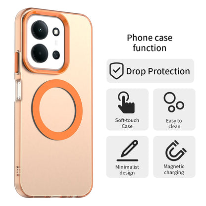 Capa MagSafe para Xiaomi Poco C85 4G / Redmi 15C 5G / 15C 4G, Techsuit, CandyCase, Laranja