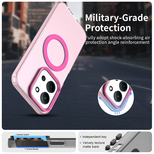 Capa MagSafe para Xiaomi Poco C85 4G / Redmi 15C 5G / 15C 4G, Techsuit, CandyCase, Rosa