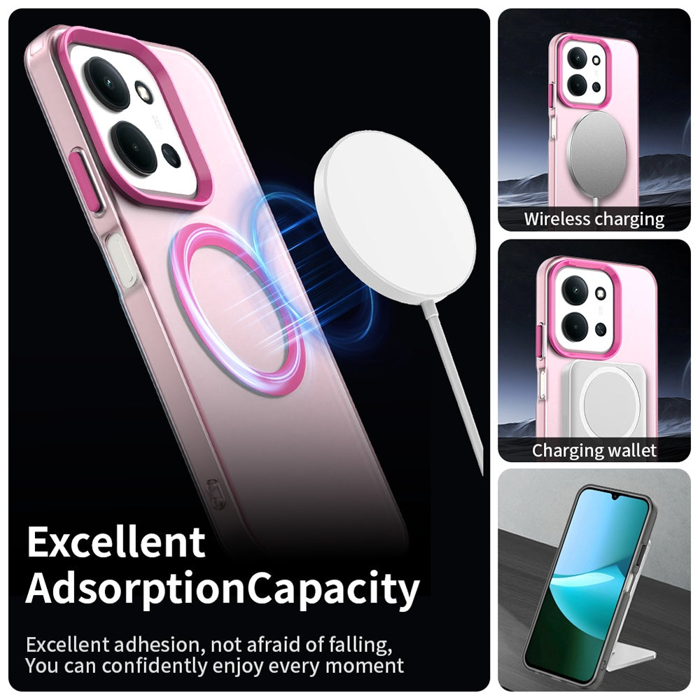 Capa MagSafe para Xiaomi Poco C85 4G / Redmi 15C 5G / 15C 4G, Techsuit, CandyCase, Rosa
