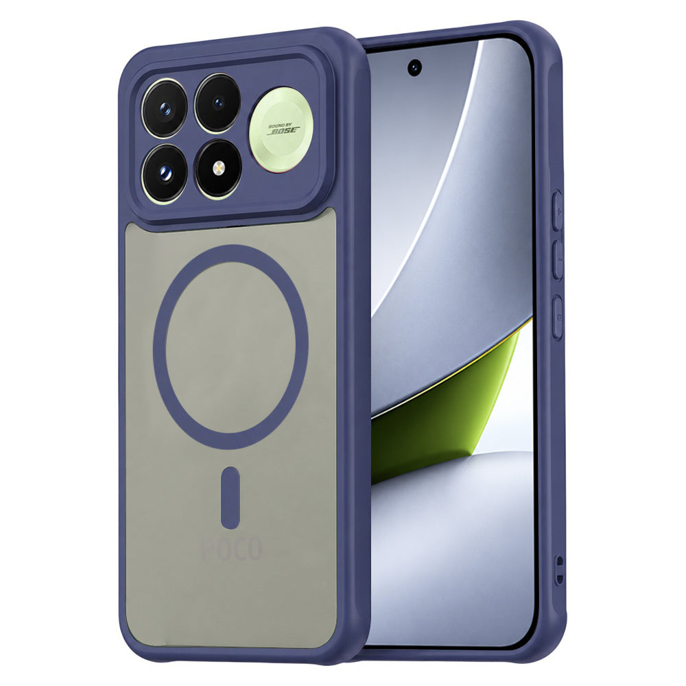 Capa MagSafe para Xiaomi Poco F9 Pro, Techsuit, HaloFrost II, Azul-marinho