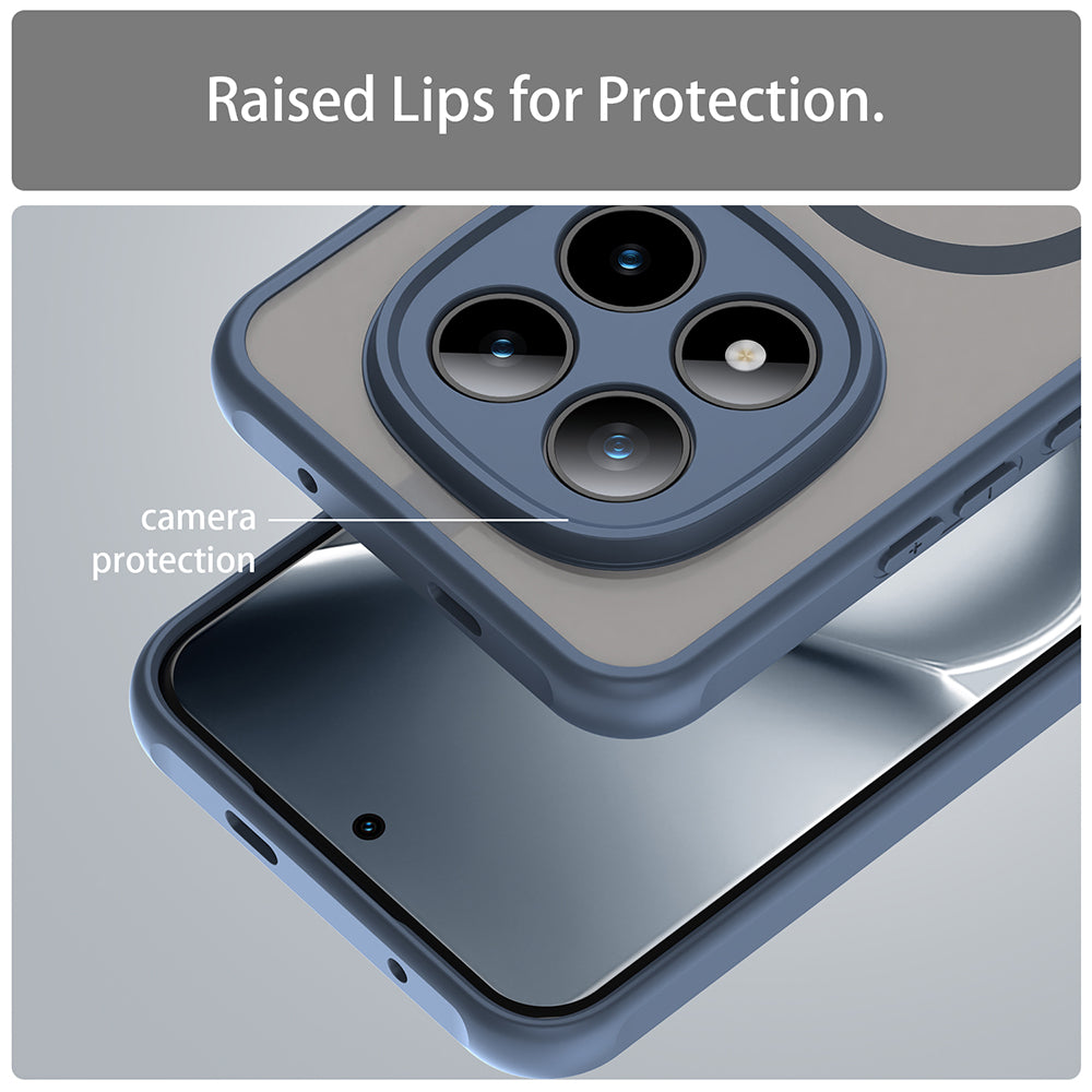 Capa MagSafe para Xiaomi Poco M8 Pro / Redmi Note 15 Pro+ 5G, Techsuit, HaloFrost II, Azul-marinho