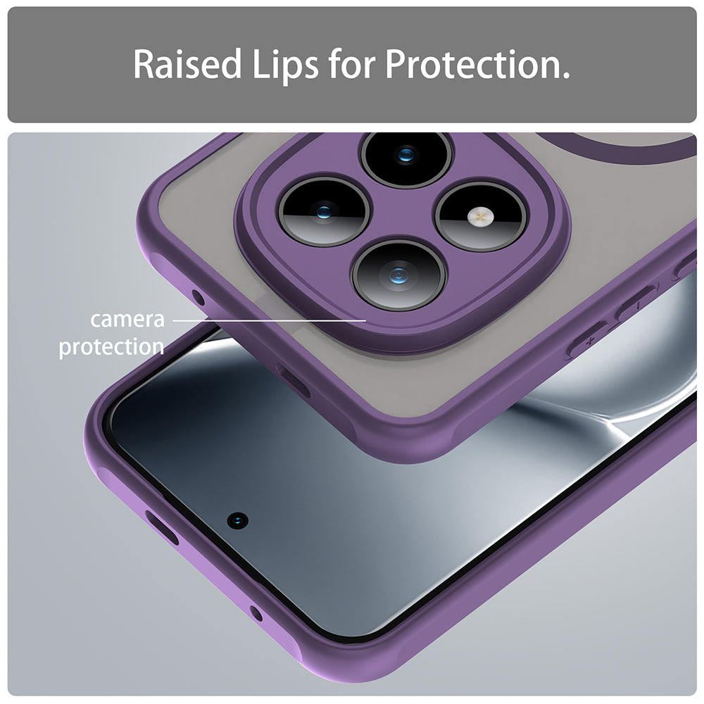 Capa MagSafe para Xiaomi Poco M8 Pro / Redmi Note 15 Pro+ 5G, Techsuit, HaloFrost II, Roxo