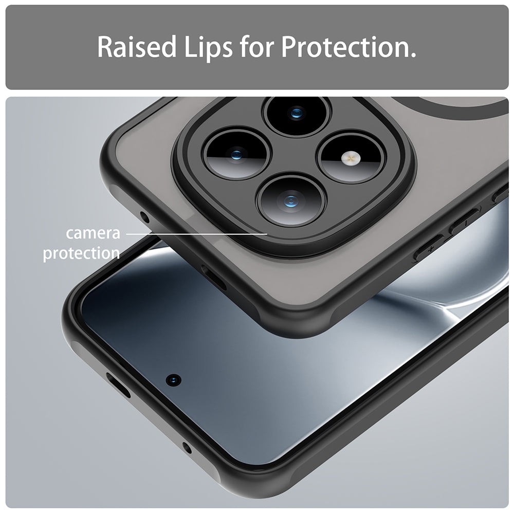 Capa MagSafe para Xiaomi Poco M8 Pro / Redmi Note 15 Pro+ 5G, Techsuit, HaloFrost II, Preta