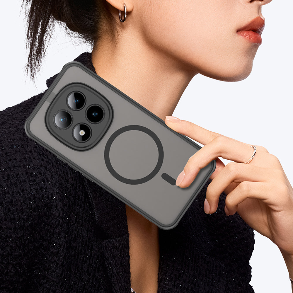 Capa MagSafe para Xiaomi Poco M8 Pro / Redmi Note 15 Pro+ 5G, Techsuit, HaloFrost II, Preta