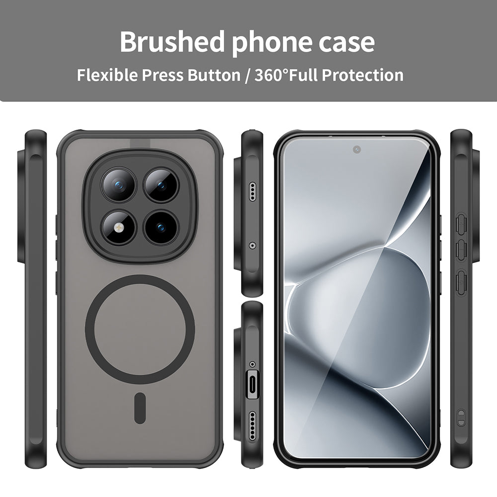 Capa MagSafe para Xiaomi Poco M8 Pro / Redmi Note 15 Pro+ 5G, Techsuit, HaloFrost II, Preta