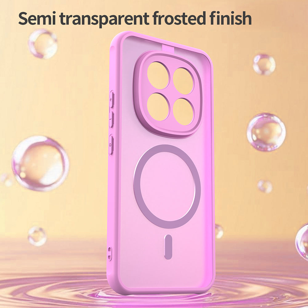 Capa MagSafe para Xiaomi Poco M8 Pro / Redmi Note 15 Pro+ 5G, Techsuit, HaloFrost II, Rosa