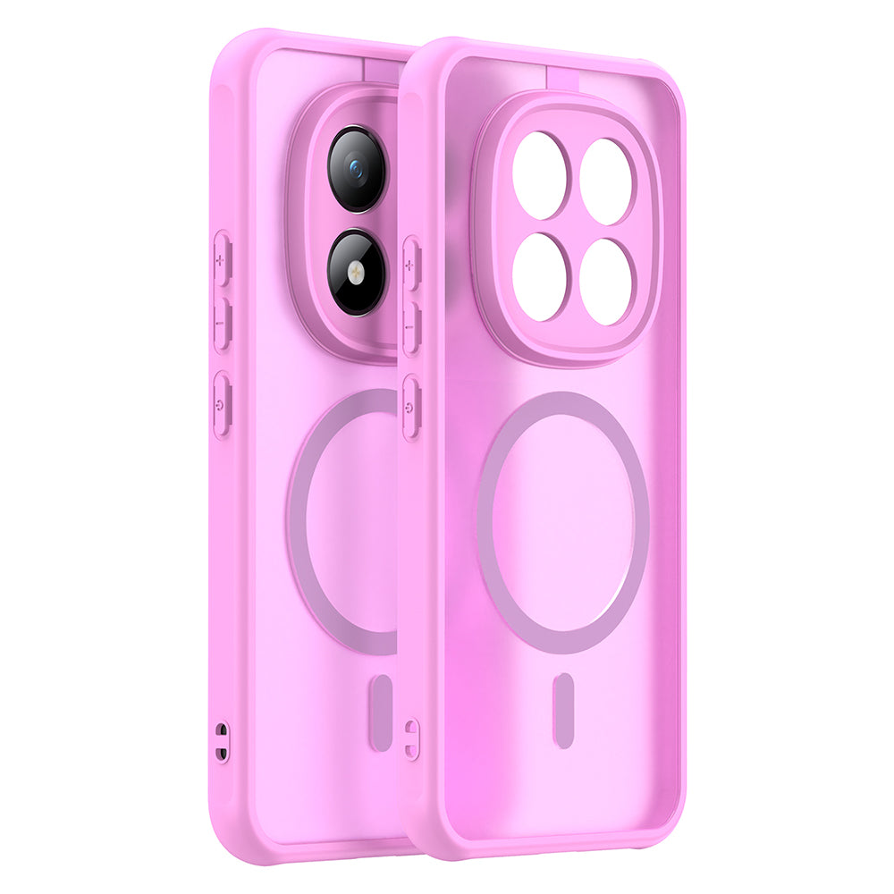 Capa MagSafe para Xiaomi Poco M8 Pro / Redmi Note 15 Pro+ 5G, Techsuit, HaloFrost II, Rosa