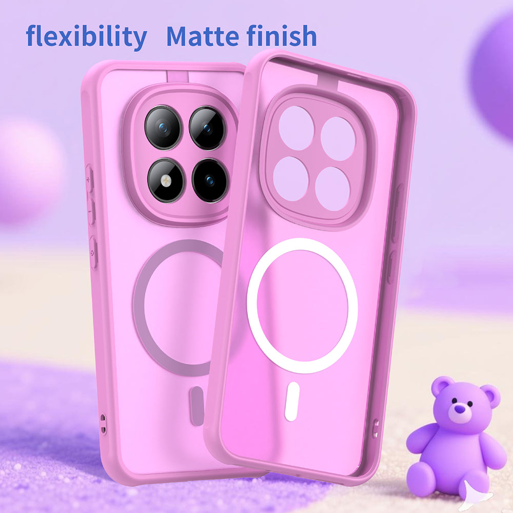 Capa MagSafe para Xiaomi Poco M8 Pro / Redmi Note 15 Pro+ 5G, Techsuit, HaloFrost II, Rosa