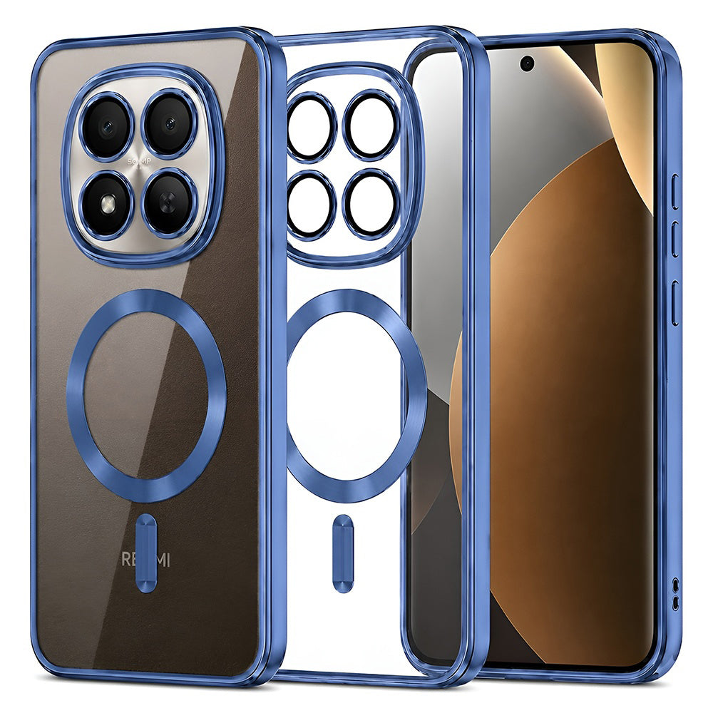 Capa MagSafe para Xiaomi Poco M8 Pro / Redmi Note 15 Pro+ 5G, Techsuit, Luxury Crystal, Azul Escuro
