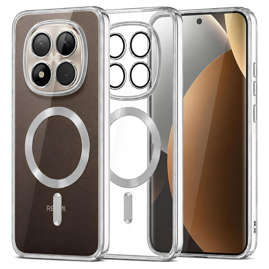 Capa MagSafe para Xiaomi Poco M8 Pro / Redmi Note 15 Pro+ 5G, Techsuit, Luxury Crystal, Prateada