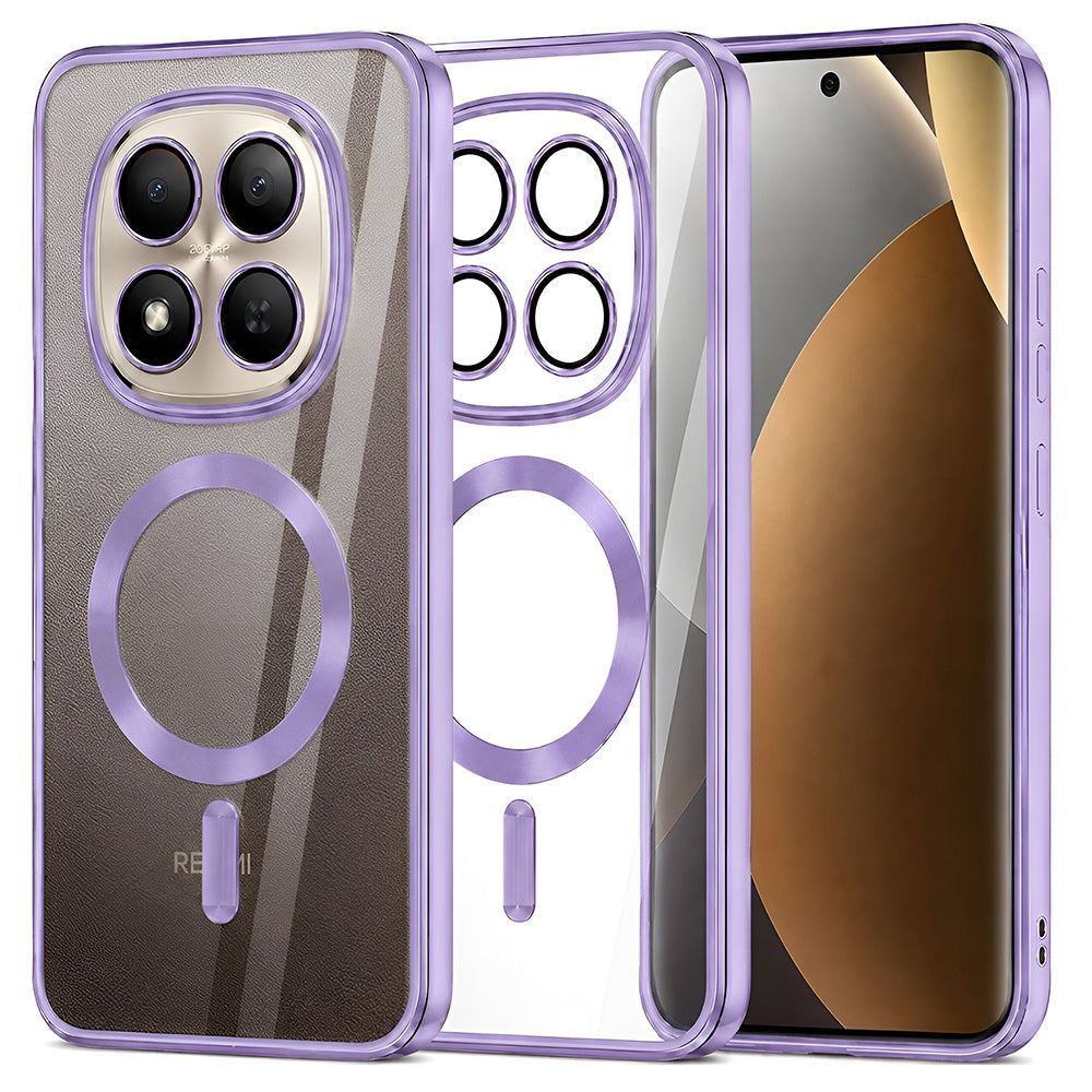 Capa MagSafe para Xiaomi Poco M8 Pro / Redmi Note 15 Pro+ 5G, Techsuit, Luxury Crystal, Roxo Claro