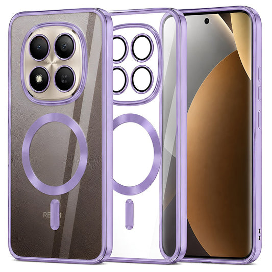 Capa MagSafe para Xiaomi Poco M8 Pro / Redmi Note 15 Pro+ 5G, Techsuit, Luxury Crystal, Roxo Claro