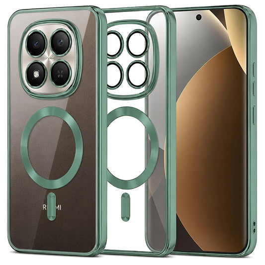 Capa MagSafe para Xiaomi Poco M8 Pro / Redmi Note 15 Pro+ 5G, Techsuit, Luxury Crystal, Verde Claro
