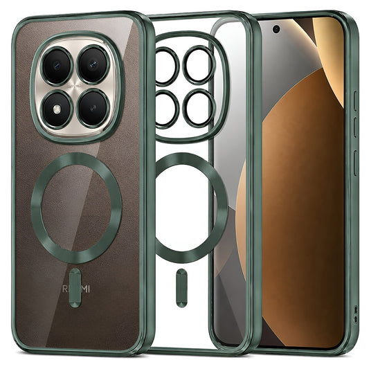 Capa MagSafe para Xiaomi Poco M8 Pro / Redmi Note 15 Pro+ 5G, Techsuit, Luxury Crystal, Verde Escuro