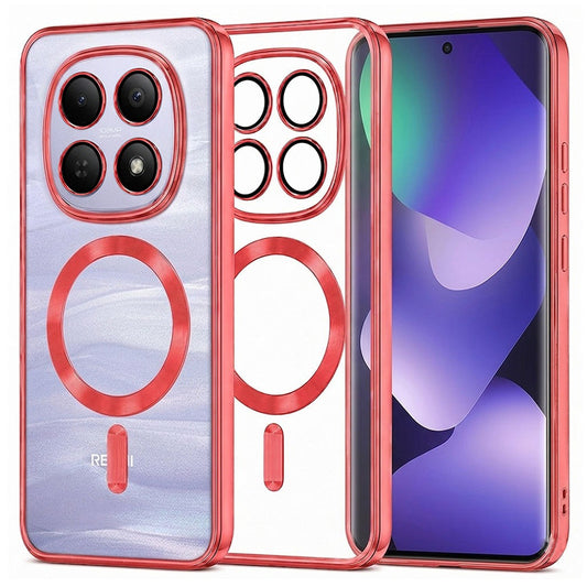 Capa MagSafe para Xiaomi Poco M8 / Redmi Note 15 5G / Note 15 4G, Techsuit, Luxury Crystal, Vermelha
