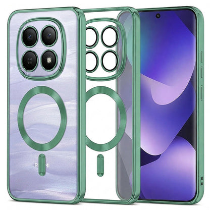Capa MagSafe para Xiaomi Poco M8 / Redmi Note 15 5G / Note 15 4G, Techsuit, Luxury Crystal, Verde Claro