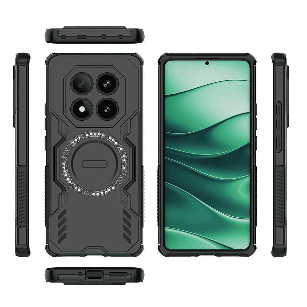 MagSafe Case for Xiaomi Poco X7 / Redmi Note 14 Pro 5G, Techsuit, ArmorMag, Black