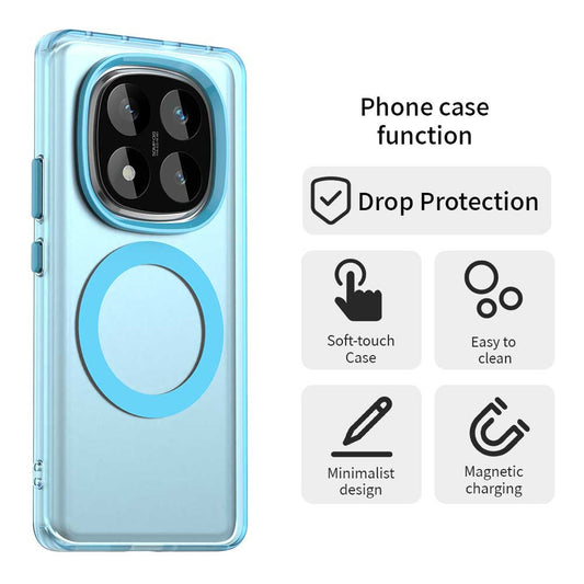 Capa MagSafe para Xiaomi Poco X7 / Redmi Note 14 Pro 5G, Techsuit, CandyCase, Azul