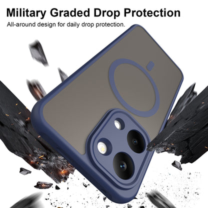 Capa MagSafe para Xiaomi Poco X8 Pro Max, Techsuit, HaloFrost II, Azul Marinho