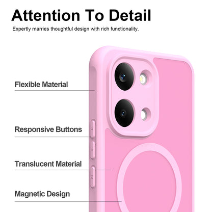 Capa MagSafe para Xiaomi Poco X8 Pro Max, Techsuit, HaloFrost II, Rosa