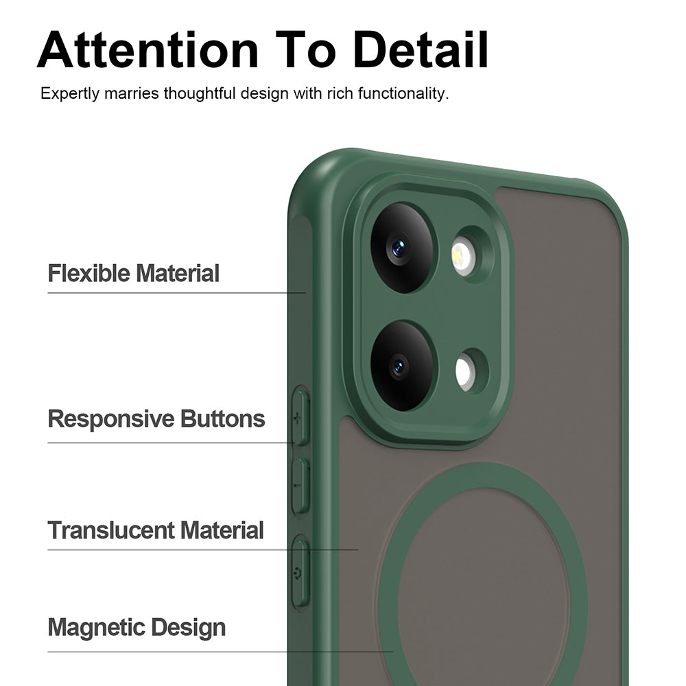 Capa MagSafe para Xiaomi Poco X8 Pro Max, Techsuit, HaloFrost II, Verde