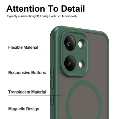 Capa MagSafe para Xiaomi Poco X8 Pro Max, Techsuit, HaloFrost II, Verde
