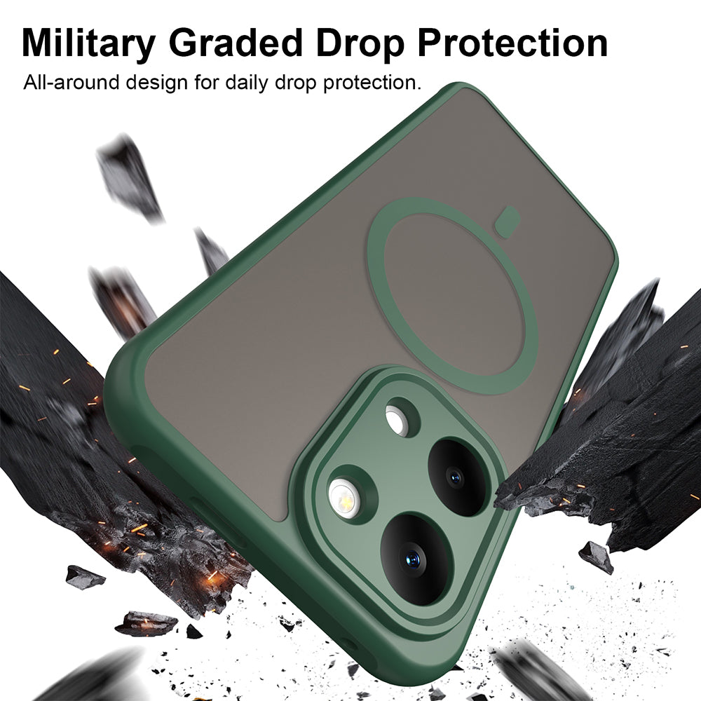 Capa MagSafe para Xiaomi Poco X8 Pro Max, Techsuit, HaloFrost II, Verde
