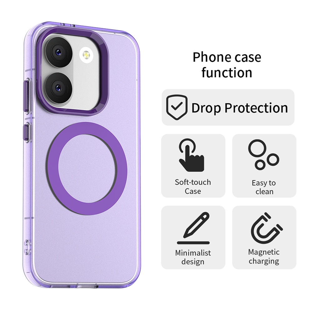 Capa MagSafe para Xiaomi Poco X8 Pro, Techsuit, CandyCase, Roxa