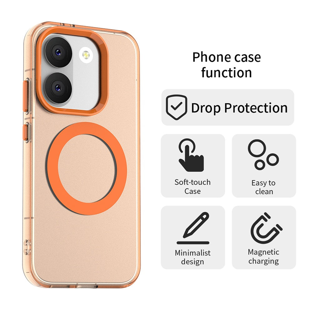 Capa MagSafe para Xiaomi Poco X8 Pro, Techsuit, CandyCase, Laranja